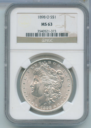 1898-O Silver Morgan Dollar $1 NGC MS63 New Orleans Mint - KR668