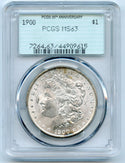 1900 Morgan Silver Dollar PCGS MS63 Green Label 35th Anniversary - CC975