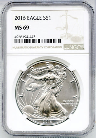 2016 American Eagle 1 oz Silver Dollar NGC MS 69 Certified ounce Bullion - DN402