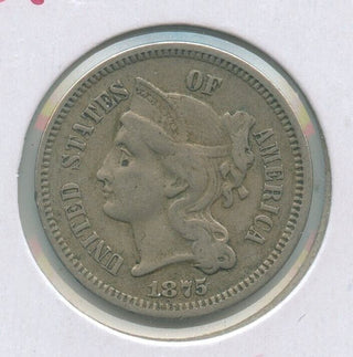 1875 P Three Cent Nickel 3C Philadelphia Mint - ER159