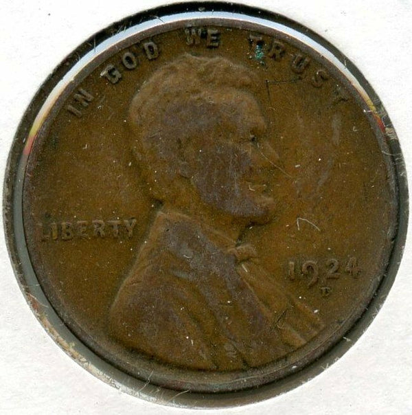 1924-D Lincoln Wheat Cent Penny - Denver Mint - BX550