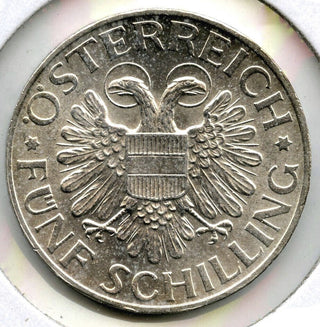 1934 Austria Magna Mater Silver Coin 5 Schilling - E602