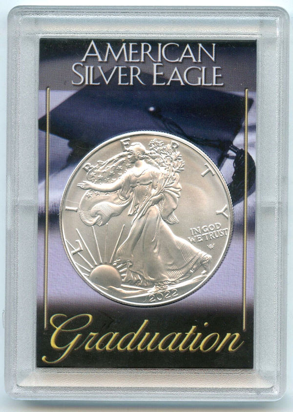2022 American Eagle Silver Dollar 1 oz - Graduate Graduation Congrats Gift