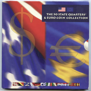 2002 Fifty State Quarters & Euro Coin Set Collection - United States Mint - G949