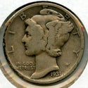 1931-S Mercury Silver Dime - San Francisco Mint - BX73