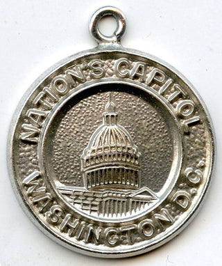 Washington DC Nation's Capital 925 Sterling Silver Pendant Charm Medal - A135