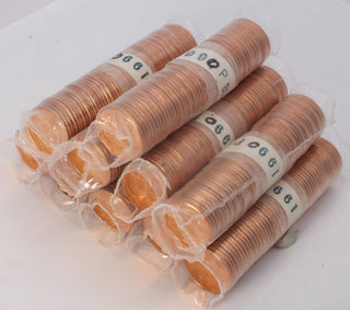 Lot of 10 1990-P Lincoln Memorial Cent 1c Penny Roll Coins Uncirculated LH134