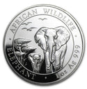 2015 African Elephant 999 Silver 1 oz Somalia Somali Coin 100 Shillings - A199