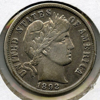 1892 Barber Silver Dime - Philadelphia Mint - E326