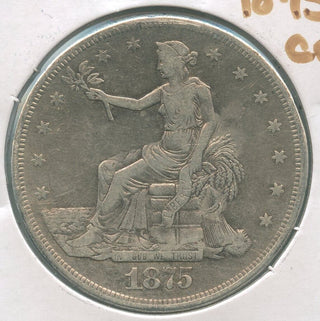 1875-CC Silver Trade Dollar $1 Carson City Mint - ER589