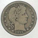 1915-P Silver Barber Quarter 25c Philadelphia Mint - KR178