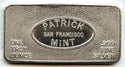 1918 Jenny Curtiss Biplane 999 Silver 1 oz Art Bar ingot Medal Patrick Mint A88