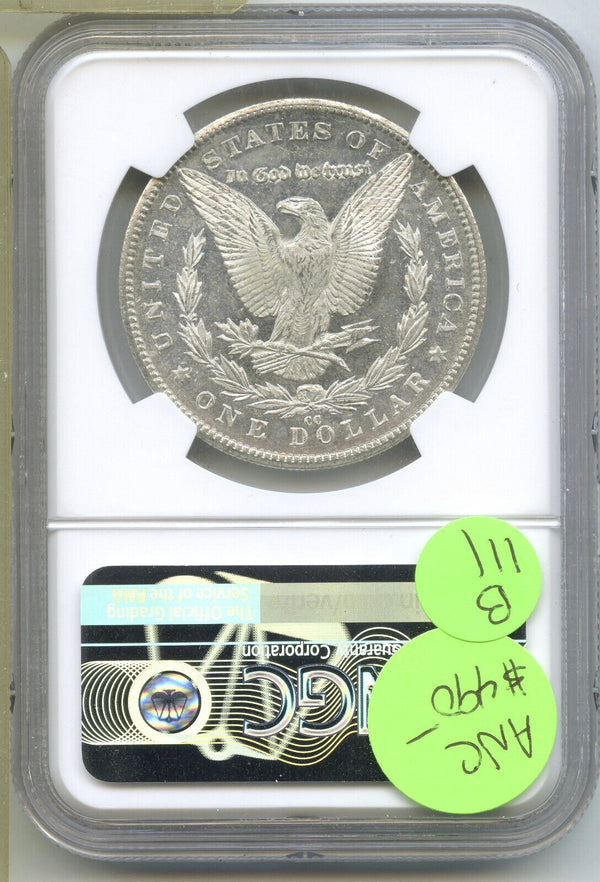1884-CC Morgan Silver Dollar NGC MS63 PL Certified $1 Carson City Mint - B111
