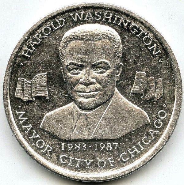 Mayor Harold Washington Chicago 1988 Medal 999 Silver 1 oz Round - C267