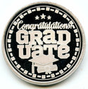 2022 Congratulations Graduate 999 Silver 1 oz Medal Round School Gift - BT603