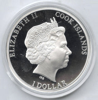 2013 Nefertiti Egypt Queen Proof Coin $1 Cook Islands Silver-Plated - C414