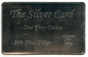 Pyromet 999 Silver Card 1 oz Limited Edition Ingot Bullion Medal - BQ679