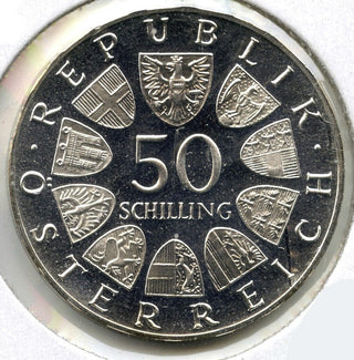 1967 Austria Proof Silver Coin - Jahre Donauwalzer - 50 Schilling - E605