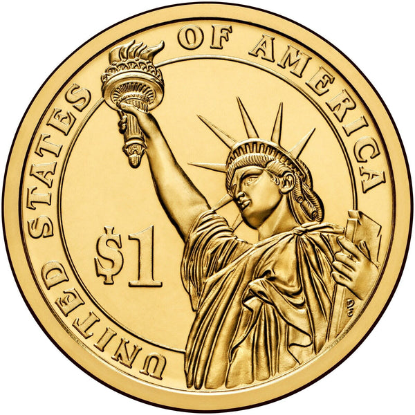 2015-D Lyndon B Johnson LBJ Presidential Dollar US Golden $1 Coin - Denver Mint