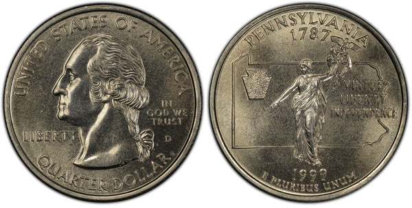 1999-D Pennsylvania State Quarter - Uncirculated Coin - Denver Mint 004