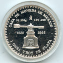 Mexico Tenochtitlan 1993 Medal Round 999 Silver 1 oz Onza Plata Casa Moneda A246
