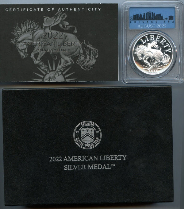 2022 American Liberty Silver Medal PCGS PR69DCAM First Strike Chicago ANA JP023
