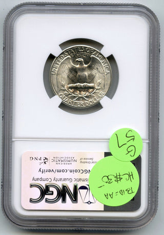1946-D Washington Silver Quarter NGC MS65 Certified - Denver Mint - G57