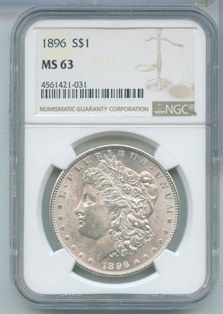 1896-P Silver Morgan Dollar $1 NGC MS63 Philadelphia Mint - KR659