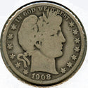 1908-O Barber Silver Half Dollar - New Orleans Mint - BQ916