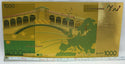 €1000 Euro European Union Novelty 24K Gold Foil Plated Note - LG303
