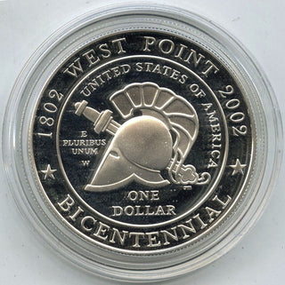 2002 U.S. Military Academy Bicentennial Proof Silver Dollar US Mint Coin - H181