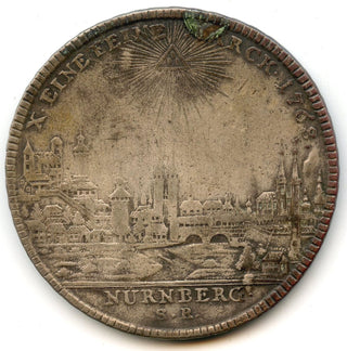 1768 German States Nurnberg Silver Thaler Coin - Nuremberg - CC527