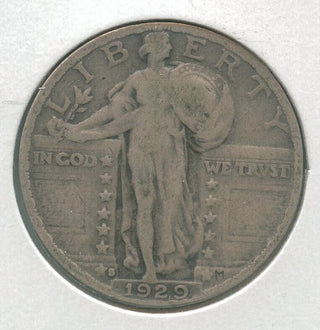 1929-S Silver Standing Liberty Quarter 25c San Francisco Mint - KR84