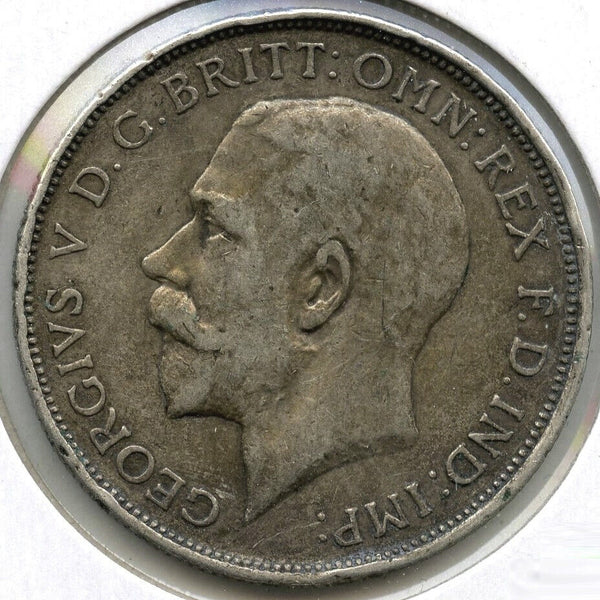 1916 Great Britain Silver Coin - One Florin - King George V - G395