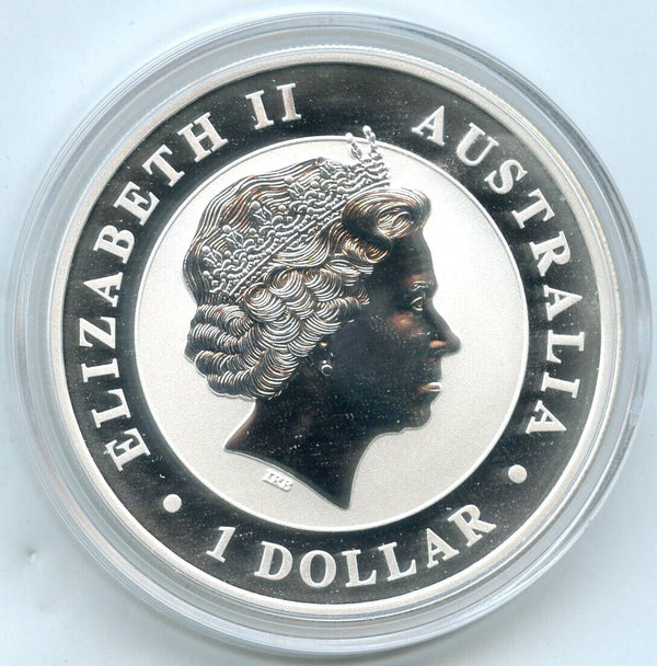 2014 Australia Kookaburra 999 Silver 1 oz $1 Coin - Queen Elizabeth II - A197