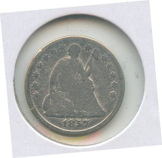 1857 P Silver Seated Liberty Half Dime Philadelphia Mint - ER145