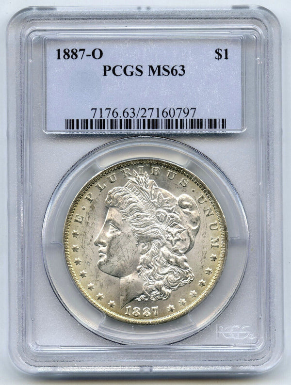 1887-O Morgan Silver Dollar PCGS MS63 Certified - New Orleans Mint - B772