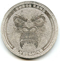 Silverback Gorilla 999 Silver 1 oz Kong Ounce Art Medal Round - CA554