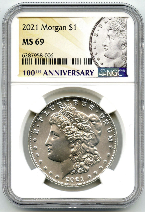 2021 Morgan Silver Dollar NGC MS69 Philadelphia Mint - 100th Anniversary - A860