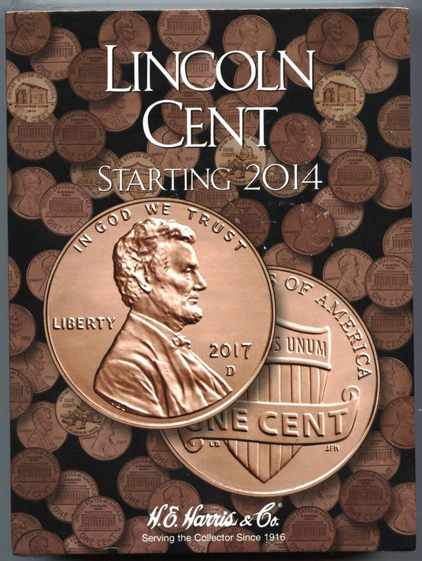 Coin Folder - Lincoln Cent Starting 2014 Penny Set - Harris Album 4002 Pennies