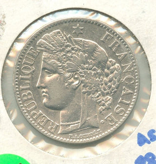 1871  France 2 Franc Silver Coin - ER686