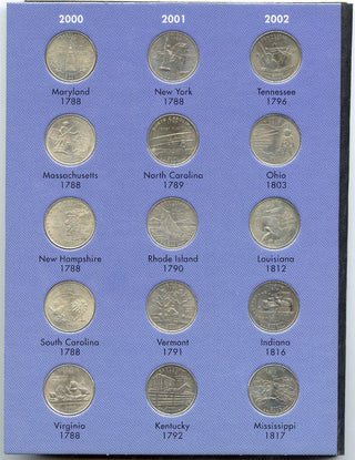 1999- 2008 50 State Commemorative Quarters 50 Coins -DM890