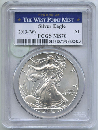 2013-(W) American Eagle 1 oz Silver Dollar PCGS MS70 West Point Mint - G665