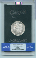 1880-CC Morgan Silver Dollar Vam-5 GSA Hoard NGC MS63 Carson City Mint - KR768