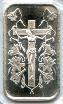 Jesus Crucifix Good Friday 999 Silver 1 oz Christ Art Medal ingot Easter - BT957
