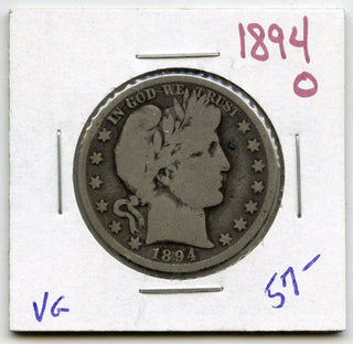 1894-O Barber Silver Half Dollar - New Orleans Mint - A682