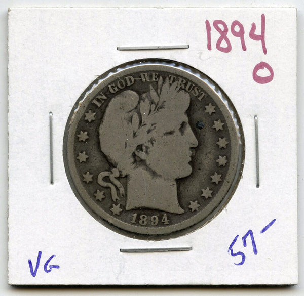 1894-O Barber Silver Half Dollar - New Orleans Mint - A682