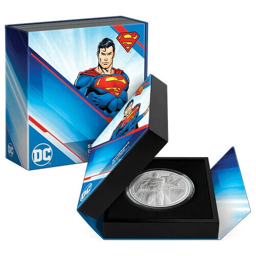 2022 Superman Classic 1 Oz Silver Proof $2 Dollars Niue Coin DC Comics - JP224
