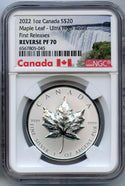 2022 Canada Maple Leaf 1 Oz Silver UHR Reverse Proof Coin NGC PF70 - JN523