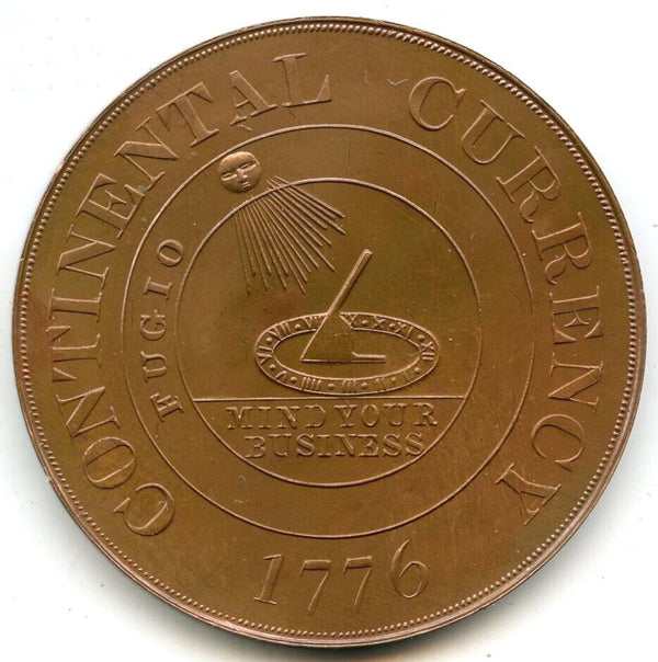 1776 Continental Currency Dollar Bashlow Restrike Bronze So-Called Medal CC860